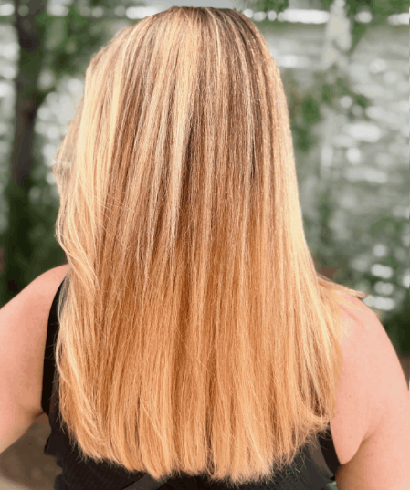 Long golden blonde waves by Sonias